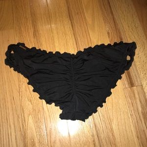 VIctoria’s Secret Black Ruffle swim bottoms